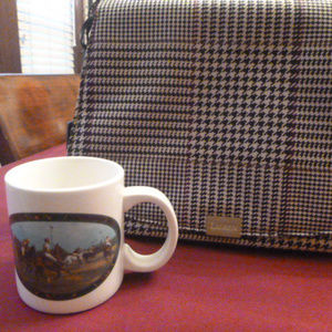 Ralph Lauren bag and vintage Polo mug.
